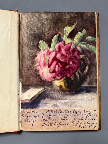 [Album amicorum]. [Reliure cuir repoussé]....