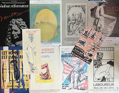 [Divers]. LOT d'environ 25 affiches :
- TABLEAUX...