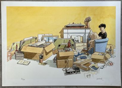 D'après André JUILLARD
La boite à dessins.
Lithographie...