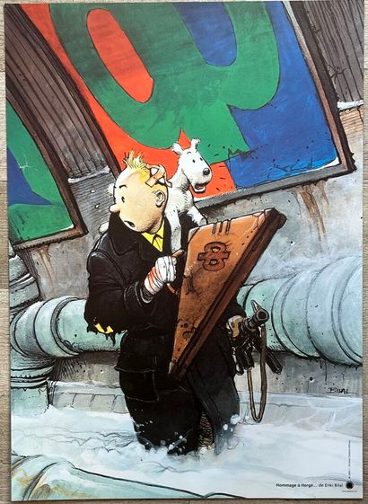 D'après Enki BILAL
Hommage à Hergé ; Bleu...
