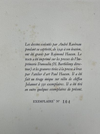 RAVEREAU (André). Captifs. A Paris, chez...