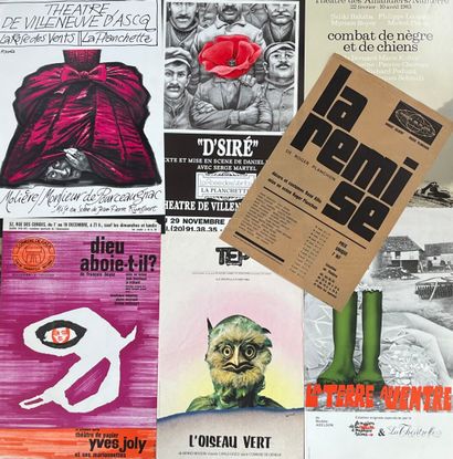 [Théâtre]. LOT de 12 affiches comprenant...
