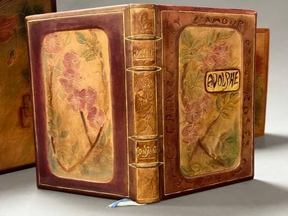 [Album amicorum]. [Reliure cuir repoussé]....
