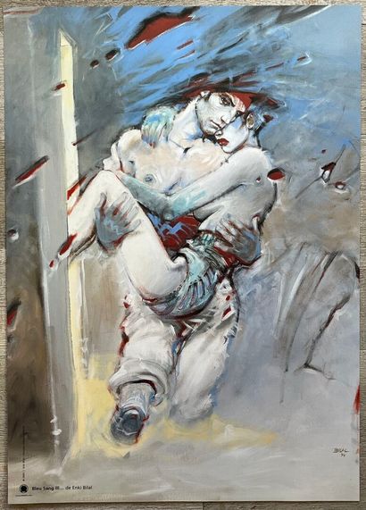D'après Enki BILAL
Hommage à Hergé ; Bleu...