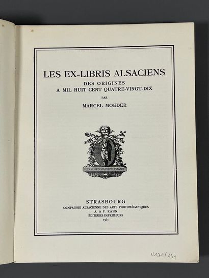[Ex-libris]. [Alsatica]. MOEDER (Marcel)....