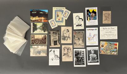 [Varia]. LOT de cartes postales et flyers...