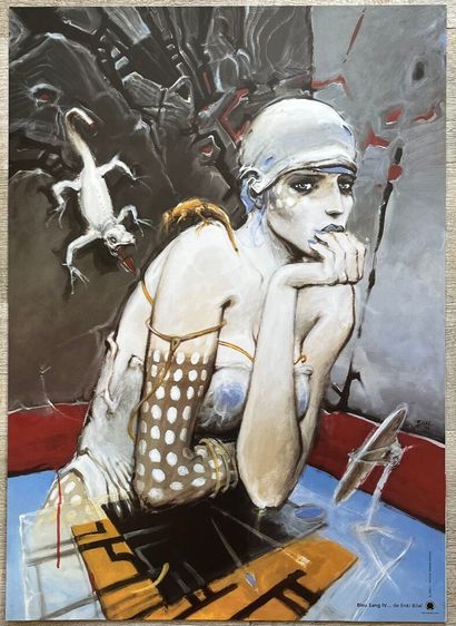 D'après Enki BILAL
Hommage à Hergé ; Bleu...