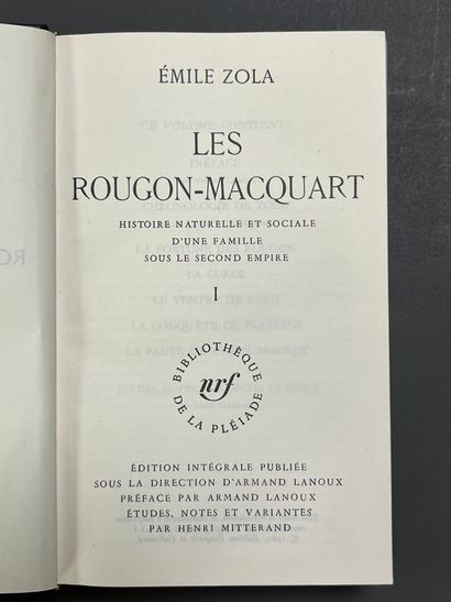 Bibliothèque de la PLEIADE
-ZOLA (Émile)....