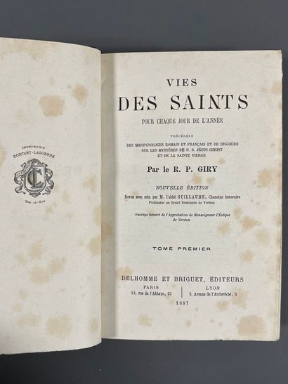 [Hagiographie]. GIRY (François). Vies des...