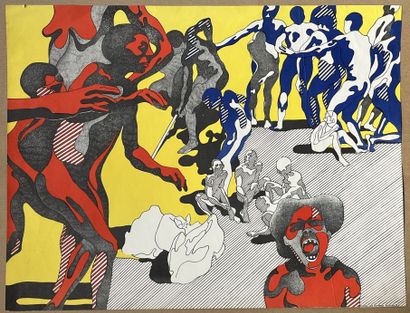 Henri CUECO (1929-2017)
Les hommes en rouge...