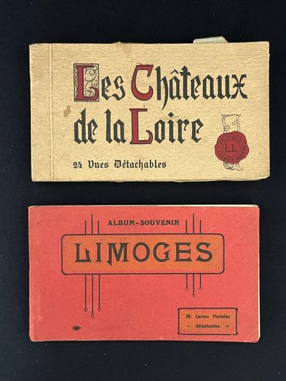 [Châteaux]. LOT de cartes postales en carnet...