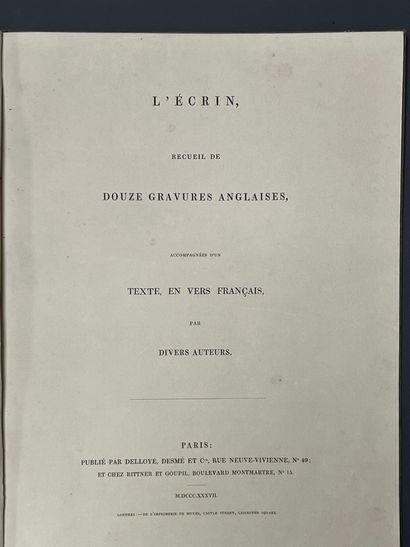 L'écrin recueil de douze gravures anglaises,...