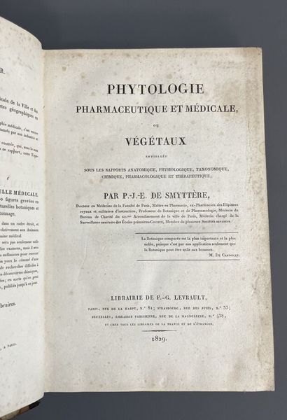 SMYTTÈRE (P.-J.-E. de). Phytologie pharmaceutique...