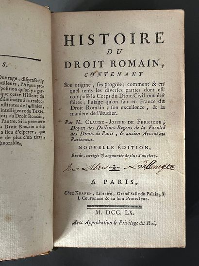 [Droit]. LOT de codes civils et divers comprenant...