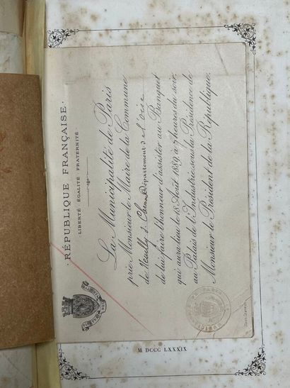 [Exposition Universelle]. [1889]. Banquet...