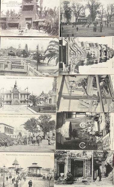 LOT de cartes postales sur le thème de l'exposition...