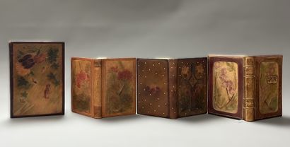 [Album amicorum]. [Reliure cuir repoussé]....