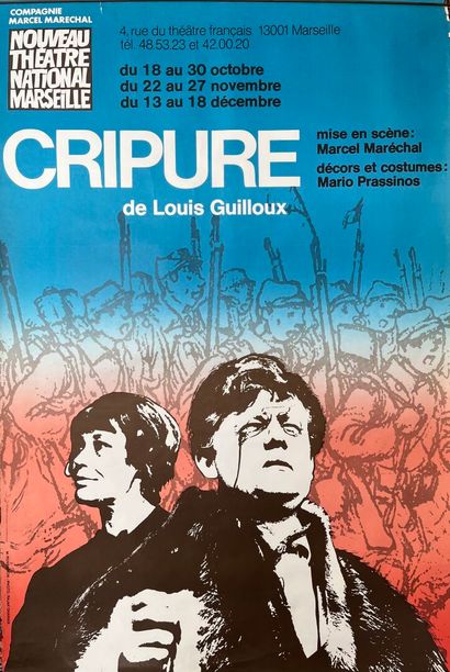 [Théâtre]. LOT de 12 affiches comprenant...