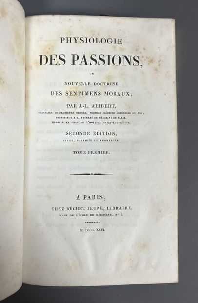ALIBERT (J.-L.). Physiologie des passions,...