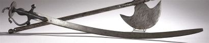 Sabre, talwar, Inde, XIXe siècle.
Sabre à...