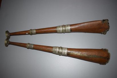 Paire de trompettes «radong», Tibet, début...