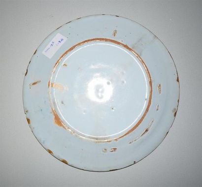 NEVERS, end of 18th century Two plates with...