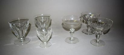 In the taste of BACCARAT Batch of about thirty...