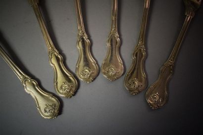 Set in silver plated metal comprising: four-piece...
