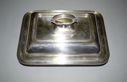 A batch of silver plated metal: - Rectangular...