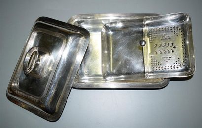 A batch of silver plated metal: - Rectangular...