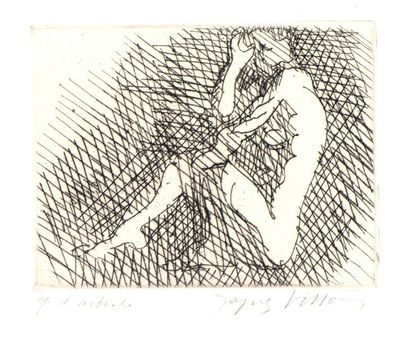 Jacques VILLON (1875-1963) Sitting Nude and...