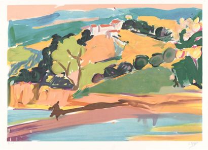 Claude FRÉGÈRE (b. 1921) Paysage de Provence...