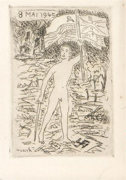 Maurice ASSELIN (1882-1947) Young woman undressing,...