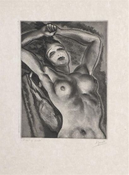 Maurice ASSELIN (1882-1947) Young woman undressing,...