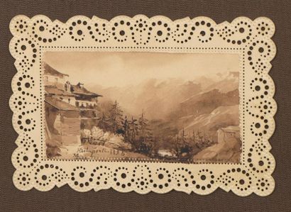 19th century FRENCH school Landscape with...