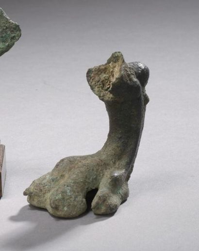 Candelabra base in the shape of an arched...