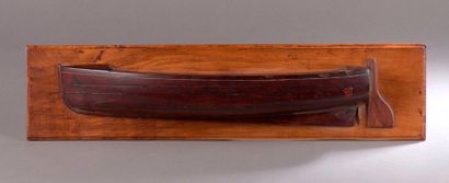 Mahogany motor boat half-hull.
Work circa...