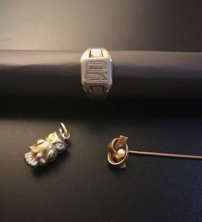 *Lot in yellow gold 750 thousandths including...