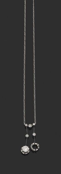 Articulated negligee necklace in 750 thousandths...