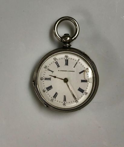 A small silver neck watch (925 thousandths)...