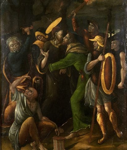 Ecole ESPAGNOLE vers 1550

Le baiser de Judas

Panneau...