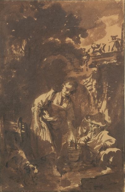 François BOUCHER (1703-1770)

Scène pastorale...