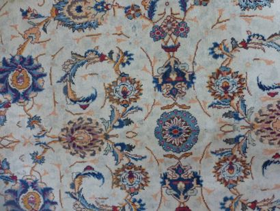 Tapis Keschan (chaîne et trame en coton,...
