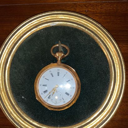 Montre de poche en or jaune 750 millièmes,...