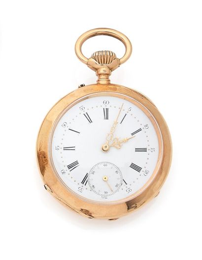 Montre de poche en or jaune 750 millièmes,...