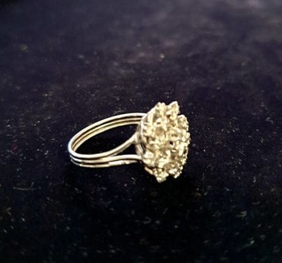 Bague en platine 950 millièmes et or blanc...