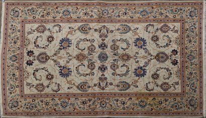 Tapis Keschan (chaîne et trame en coton,...