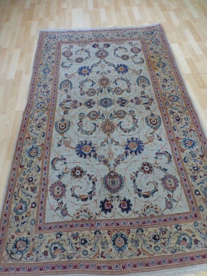 Tapis Keschan (chaîne et trame en coton,...