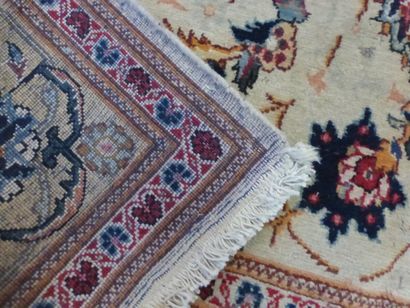 Tapis Keschan (chaîne et trame en coton,...