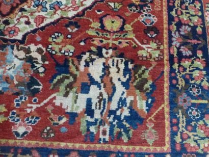 Tapis Bakthiar (chaîne en laine, trame en...